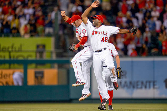 Mike Trout and Torii Hunter